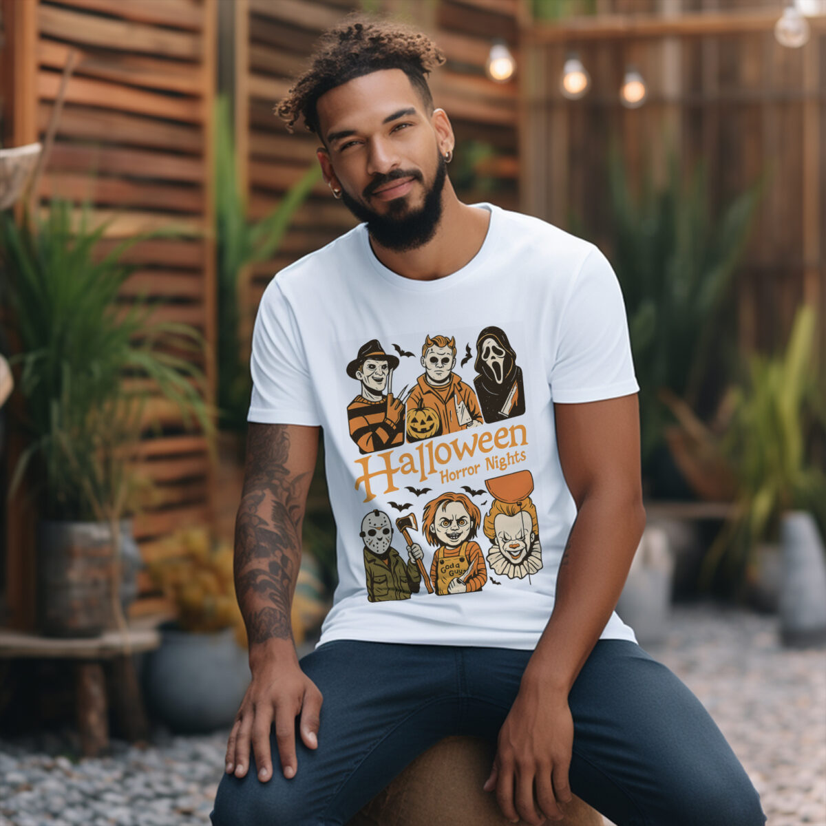 Autumn Ghost Cat Shirt – Cozy Fall Cute Halloween T-Shirt