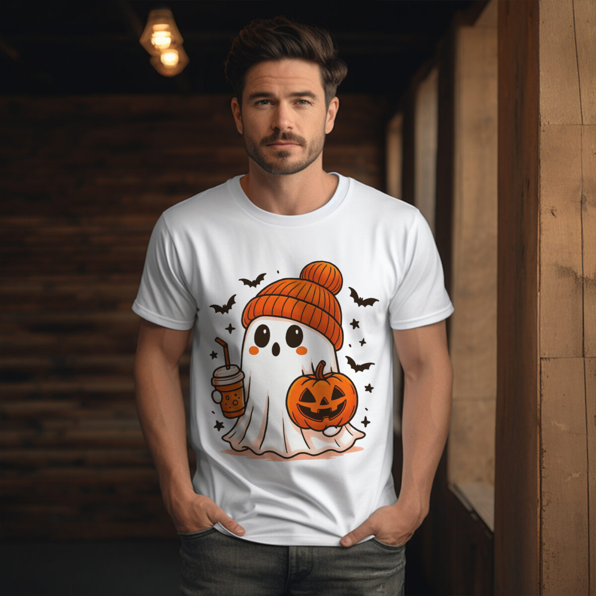 Cute Ghost Reading T-Shirt for Book Lovers - Spooky Book Club Shirt
