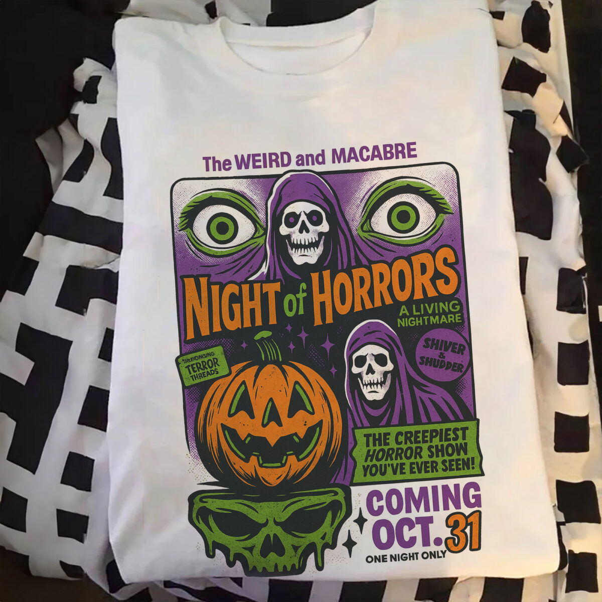 Ghost and Pumpkin Halloween T-Shirt