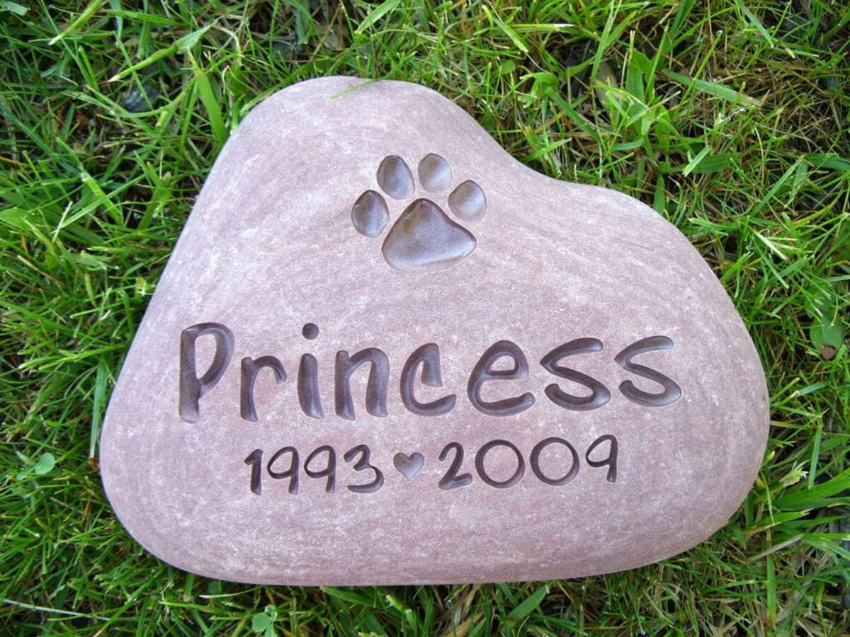 Medium River Stone Pet Memorial - Custom Engraved
