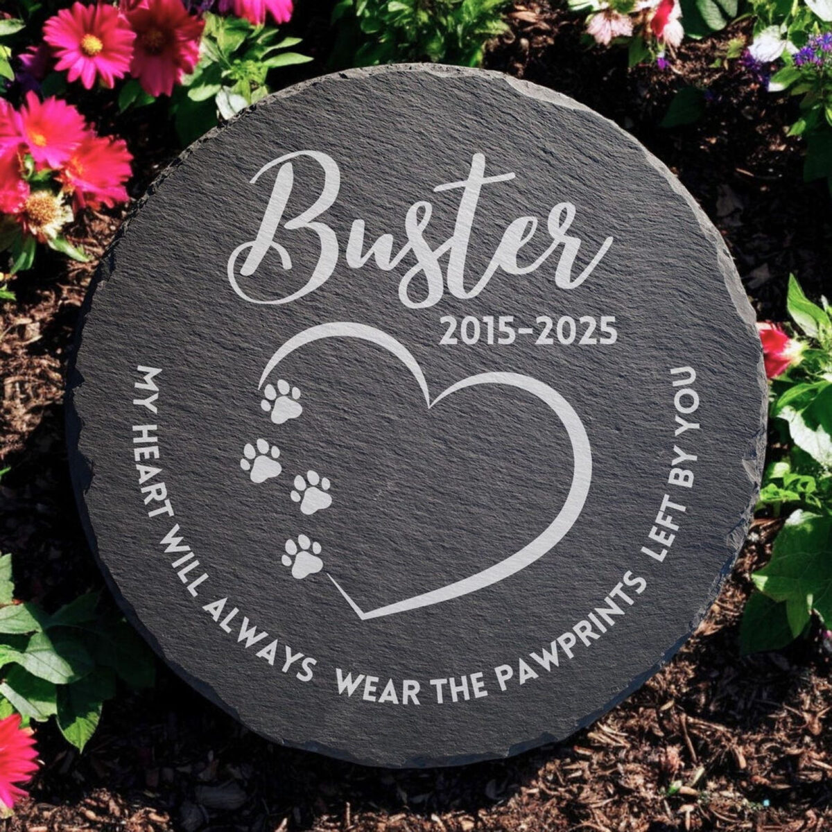 Personalized Pet Memorial Garden Stone, Custom Dog Cat Loss Gift, Pet Grave Marker