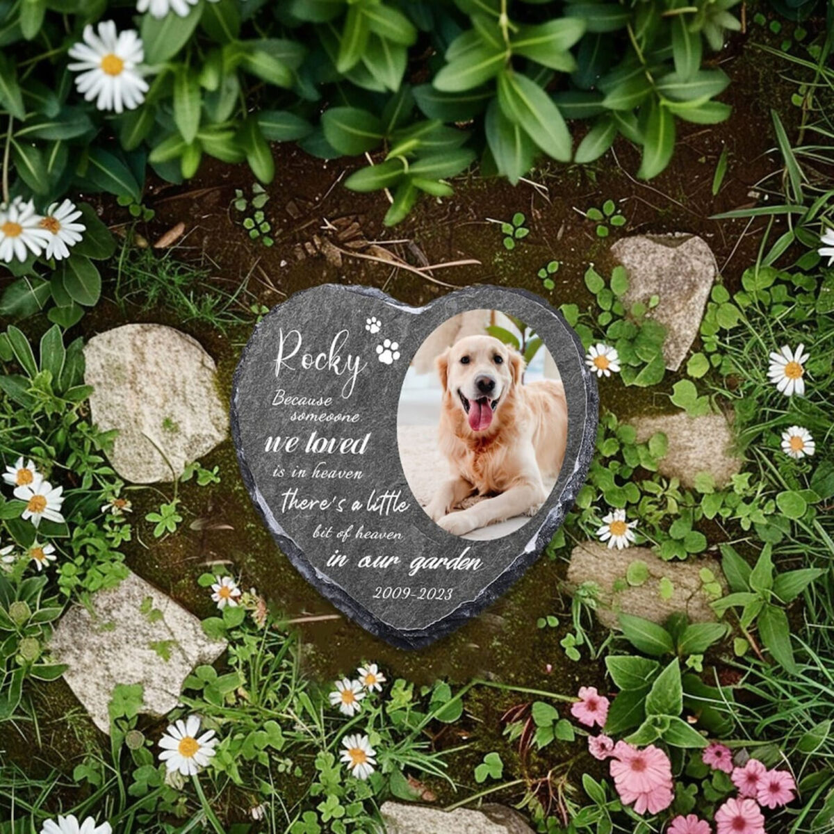 Dog Memorial Stone, Pet Memorial Stone, Personalized Sympathy Gift for Pet