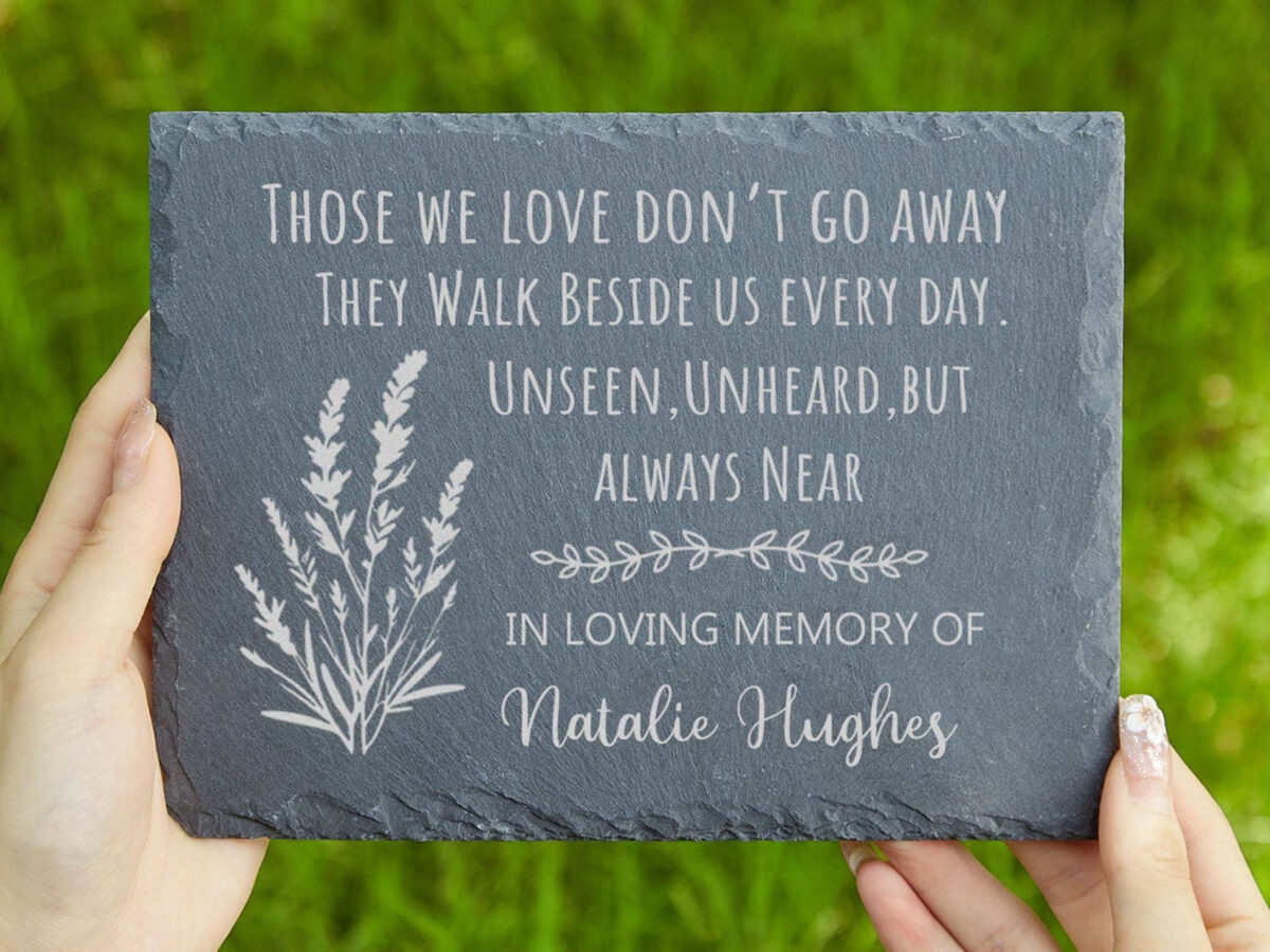 Personalized Memorial Stone - Grave Marker,Sympathy Gift - Remembrance Stone for Memorial